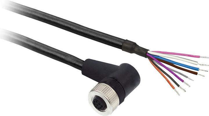Image du produit Schneider Electric Câble de connexion, PUR, connecteur femelle M12 8P XZCP53P12L2