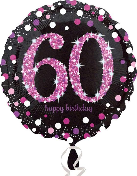 Produktbild Amscan Ballon Rose 60 Jahre "Froher Geburtstag" (1 x)