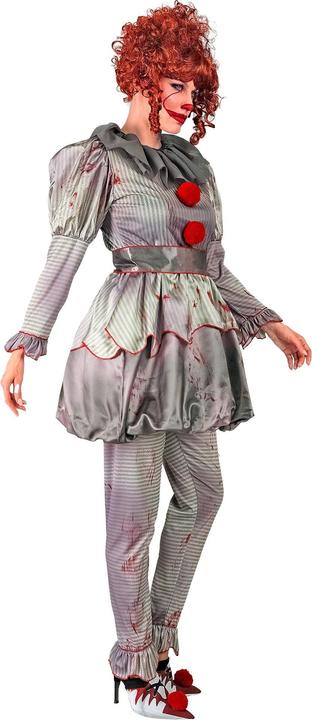 Image du produit Widmann Clown de l'horreur "ES" Costume féminin Robe, leggings, ceinture, couvre-chaussures (L)