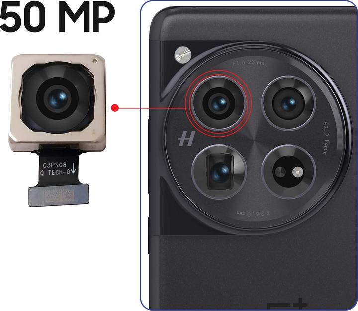 Image du produit Clappio Pièce détachée Caméra arrière pour OnePlus 12, capteur principal 50MP (OnePlus 12)