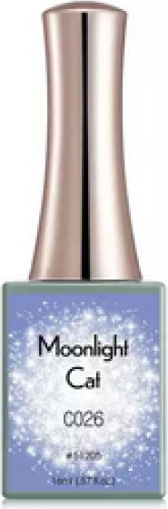 Canni Gellack Moonlight Cat C026 UV/LED (Himmelblau Glitzer, Gel-Effekt Nagellack)