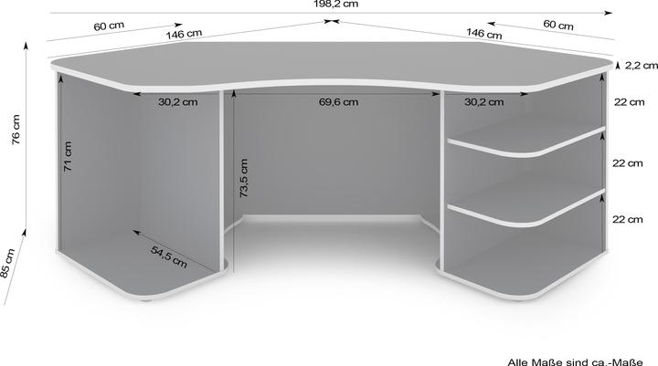 Produktbild Homexperts Tron (198 x 85 x 76 cm)