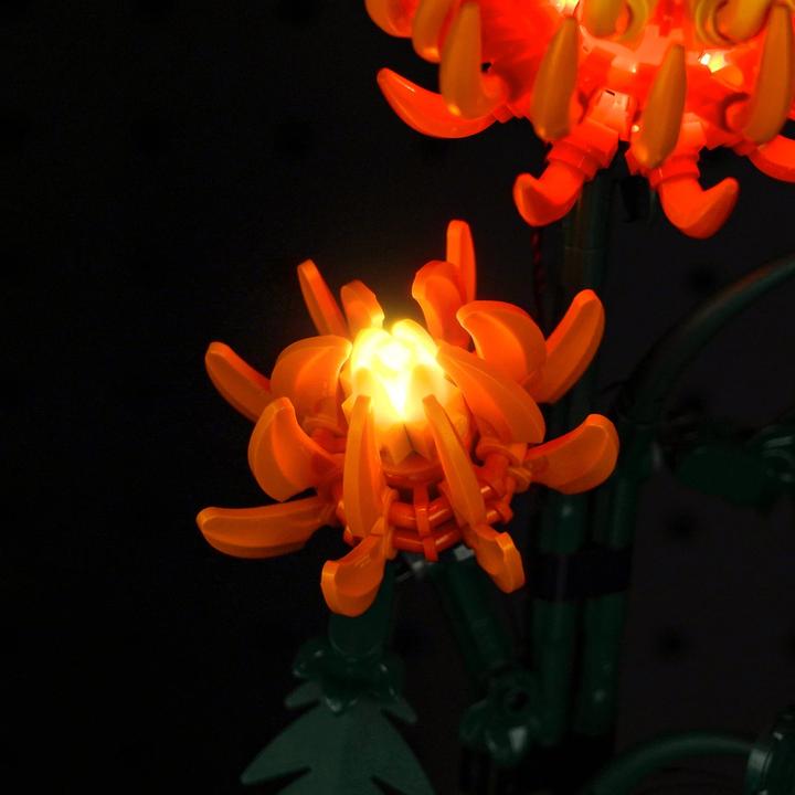 Actual product image BrickBling LED Licht Set für LEGO - Chrysantheme (10368)