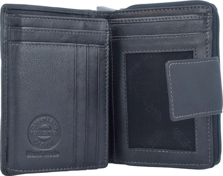 Immagine prodotto Greenland Nature Portafoglio nero in nappa RFID 9,5 cm