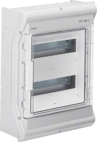 Hager Hubschrauber Vector modulares Fach VE212PN 2x12 beständige Einführung UV IP65