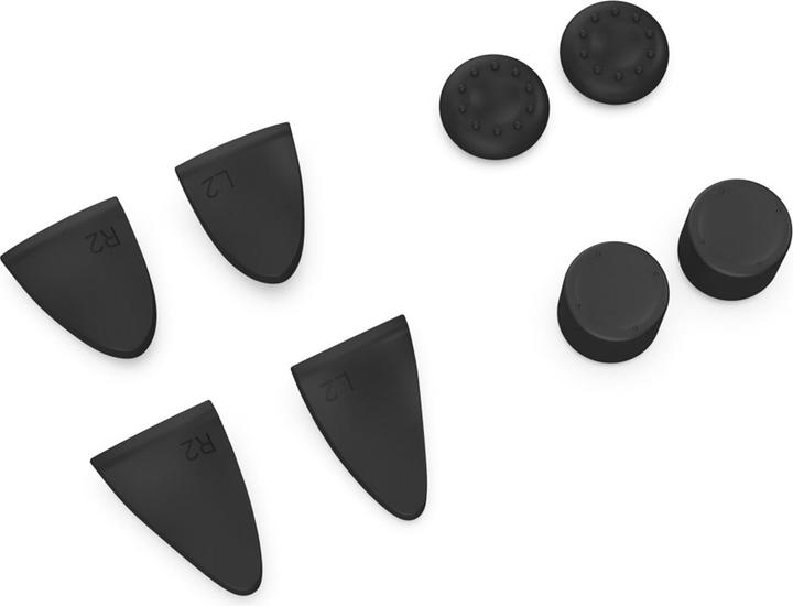 Actual product image Avizar PS5 Dualsense Controller Accessory Kit: Extensions + Thumb Grips - Black (PS5)