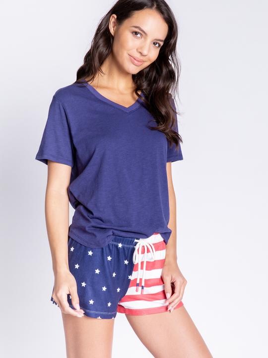 Produktbild Pj Salvage Pyjamashorts Rad White & Blue (L)