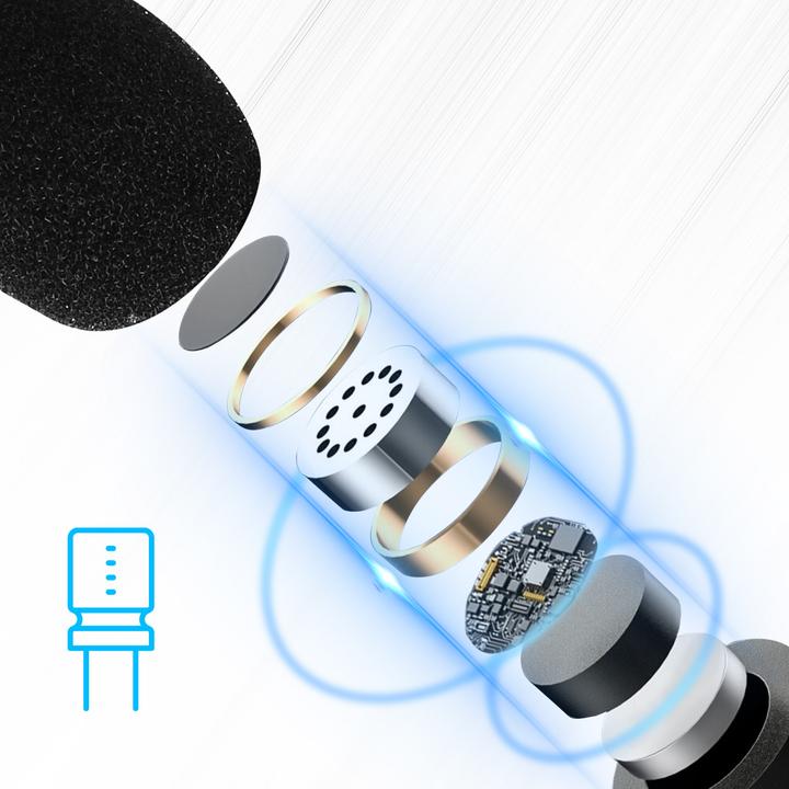 Actual product image Puluz Microphone with USB-C connection