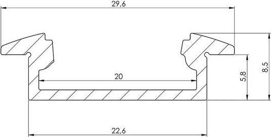 Produktbild LEDsON Recessed Slimline 8 mm - Aluminium-Einbauprofil F?R Led-Streifen - Eloxiertes Aluminium - Silber - 2 (200 cm)