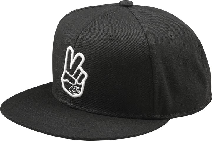 Troy Lee Designs Flat Bill Snapback Cap, Peace, black, one size (One Size)
