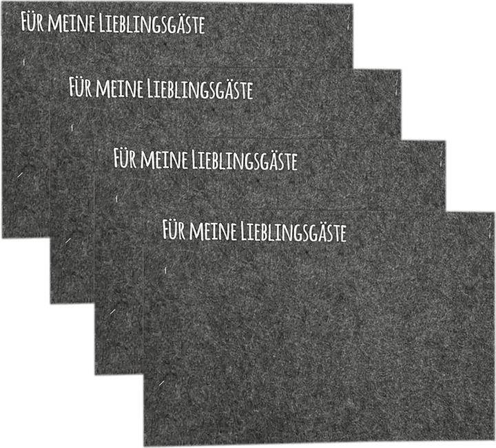 Mojawo 4-piece placemat placemat coasters place mats felt (4 pcs., 45 x 30 cm)