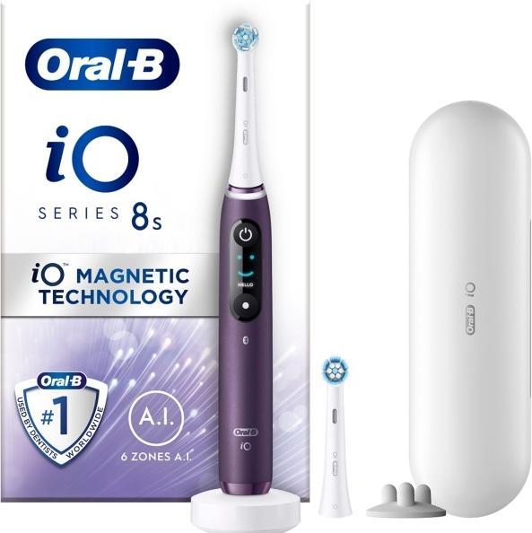 Actual product image Oral-B iO Series 8s Electric toothbrush, purple (Oscillating toothbrush)