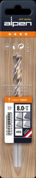 Produktbild Alpen Holzspiralbohrer Timber Twist PLT ø 1.0 mm (1 Millimeter)