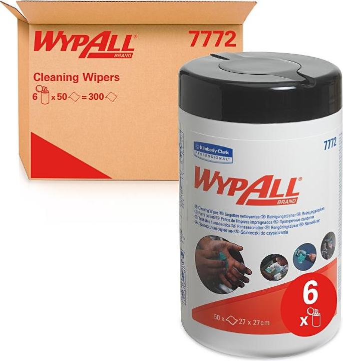 Produktbild Wypall Reinigungstücher feuchte Wischtücher Box mit 50 Stück (50 Stk.)
