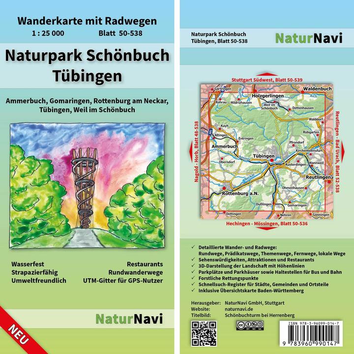 Produktbild NaturNavi Wanderkte.Naturpark Schönbuch