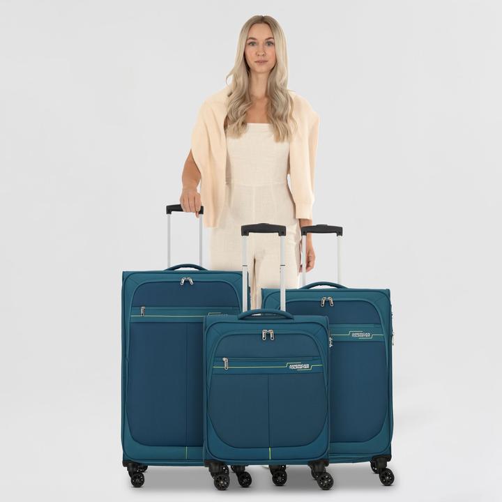 Actual product image American Tourister Deep Dive 4 Rollen Kofferset 3-teilig mit Dehnfalte (217 l, XL (from 140l))