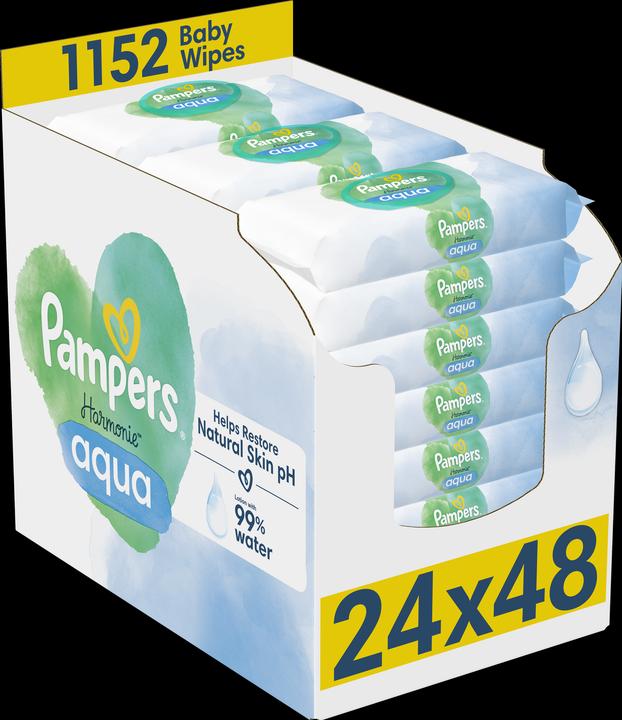 Actual product image Pampers Harmonie Aqua (1152 Piece)