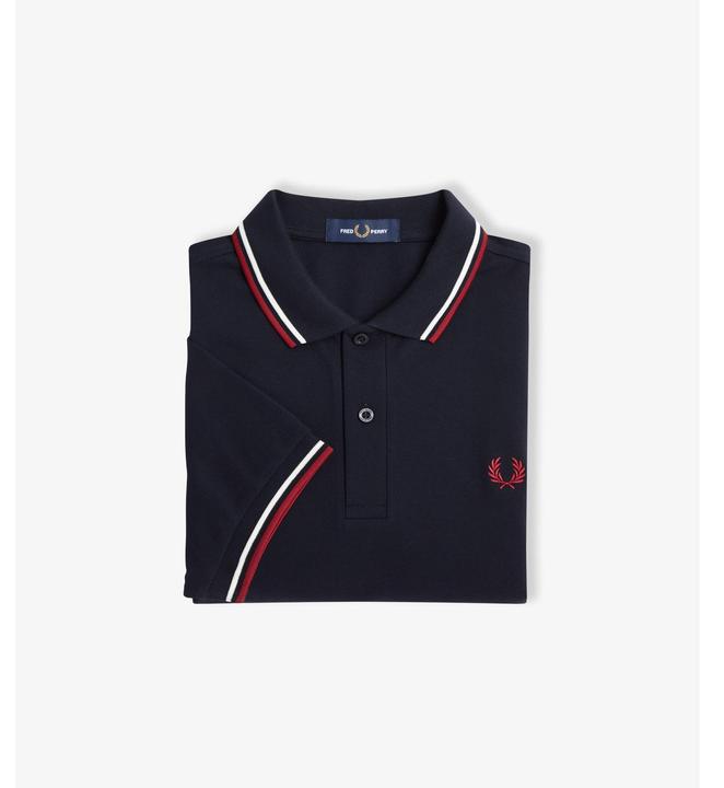 Produktbild Fred Perry Twin Tipped Polo Shirt Short Sleeve Navy (M)