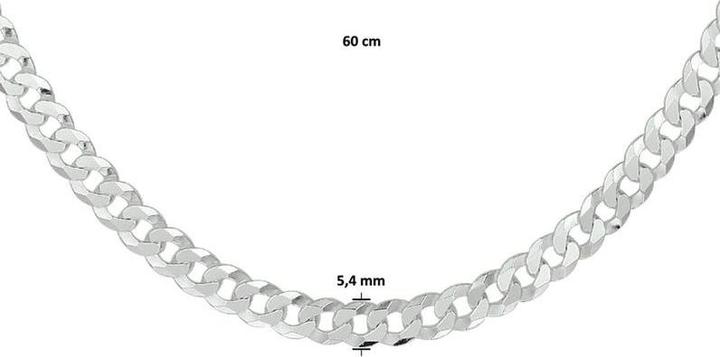 Vigor Gourmette 8 Seiten geschärft 5,4 mm - Silber