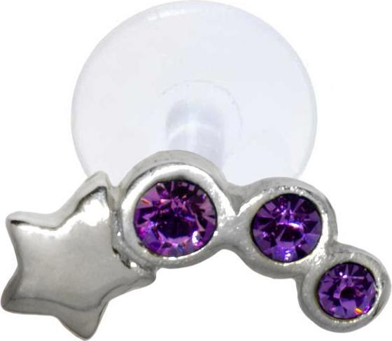Bijouteria Ohrpiercing (Bioplast, Kristall, Silber 925)