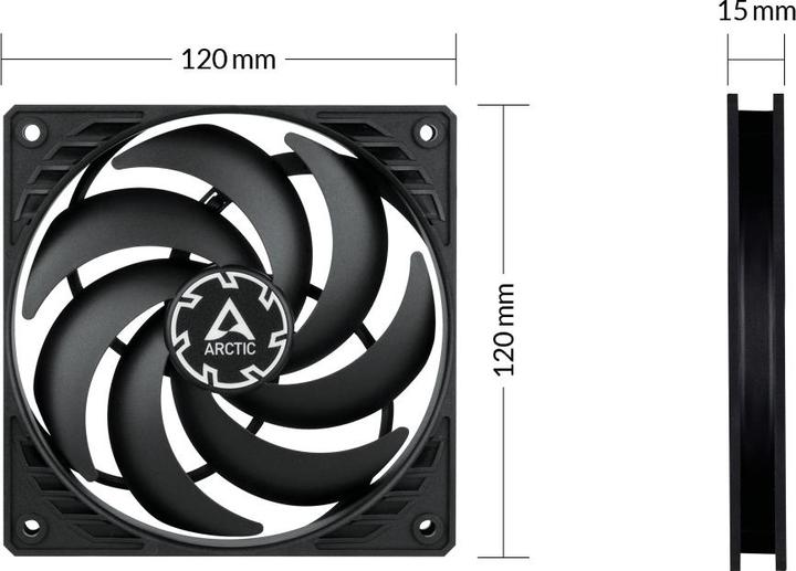 Image du produit Arctic Cooler P12 Slim PWM PST (120 mm, 1 x)