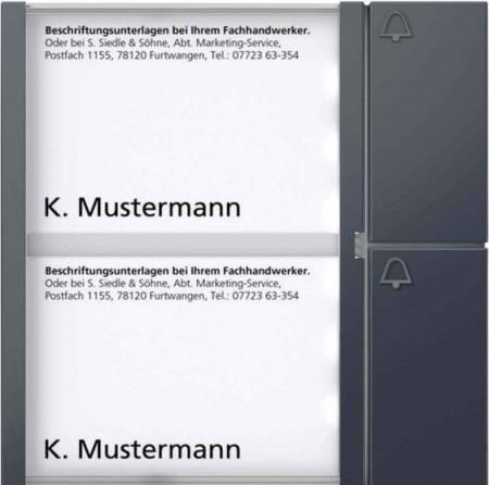 Produktbild Siedle Tastenmodul TM 612-2 AG anthrazitgrau