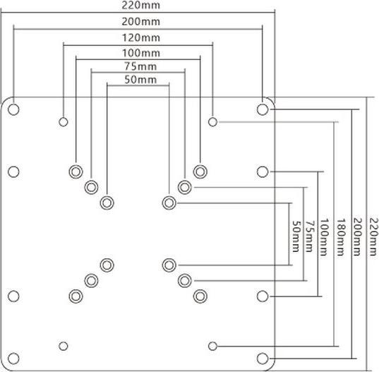 Actual product image Xantron Vesa adapter VESA-200 (Mounting- / Adapterplates)