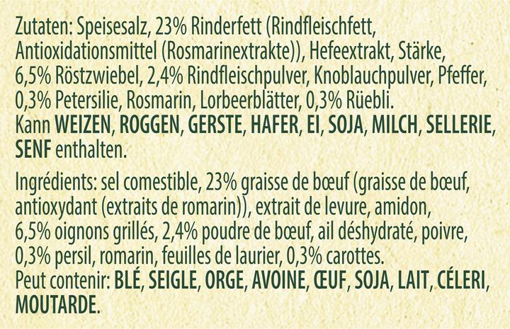 Valeurs nutritives et ingrédients Knorr Bouillon (6500 ml)