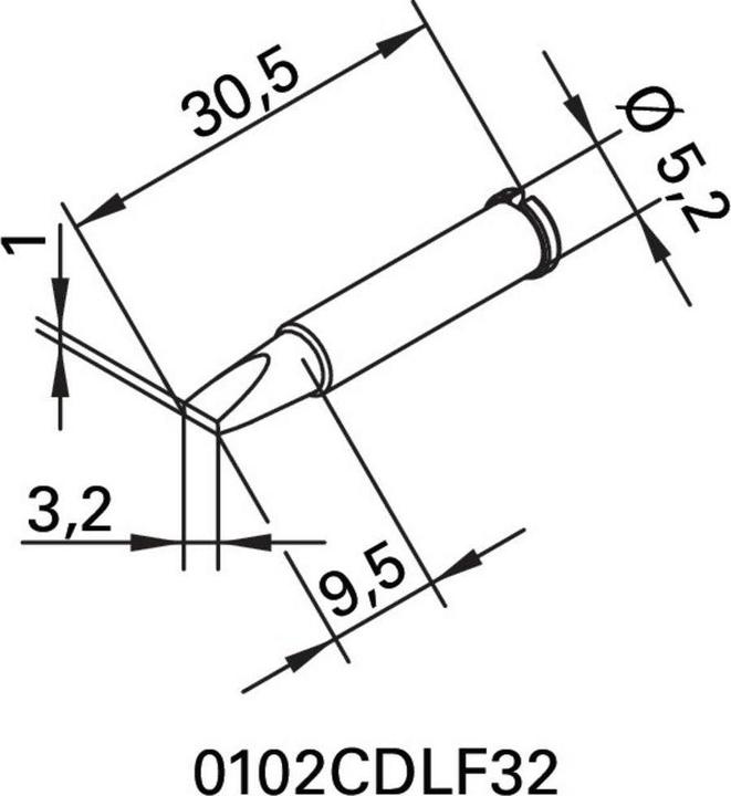 Produktbild Kurtz Ersa Lötspitze 3,2mm meisselförmig (Lötspitze)