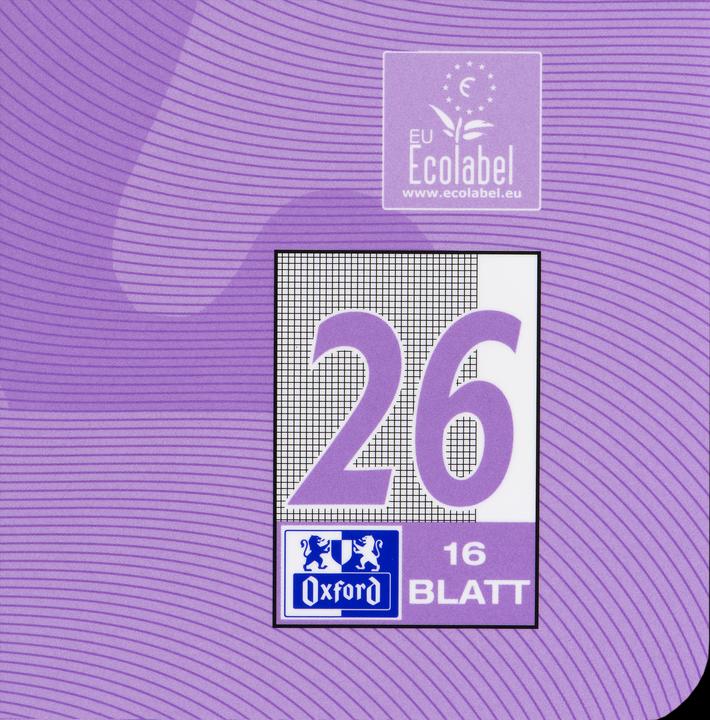 Actual product image Oxford Exercise book, A4, ruling 26 (A4, Checked, Hardcover)