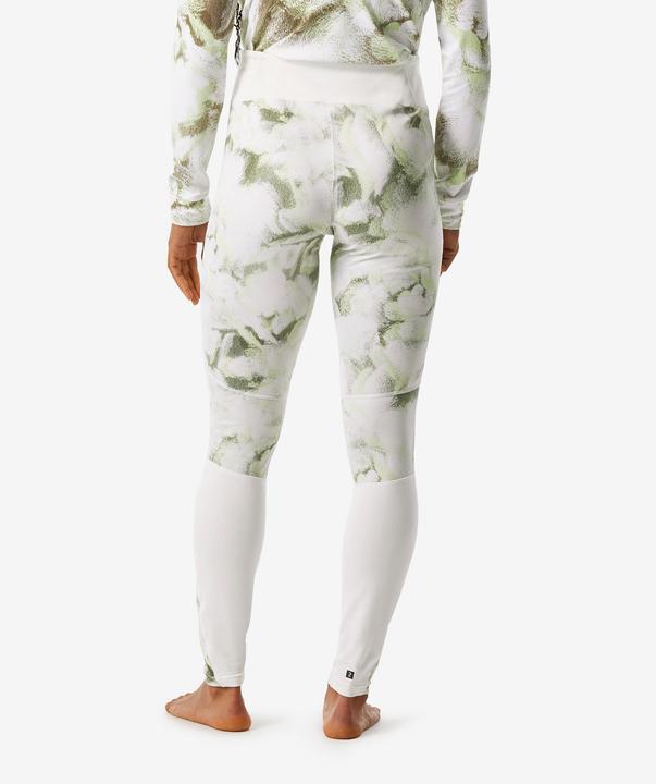 Actual product image Wedze Women's functional ski underwear trousers - BL 500 Seamless green/white with print (S)