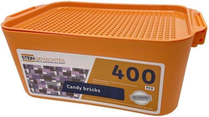 Kazi CANDY-BRICKS - Candy Bricks-Box mit 400 Plates in Grau - Lila - Rosa - Braun