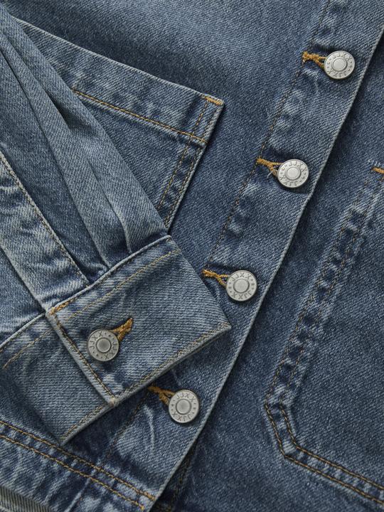 Immagine prodotto JJXX Normal geschnitten Hemdkragen Tief angesetzte Schulter Jeanshemd Jeanshemd (XS)