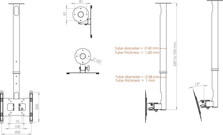 Produktbild VCM DX200 (Decke, 40", 30 kg)