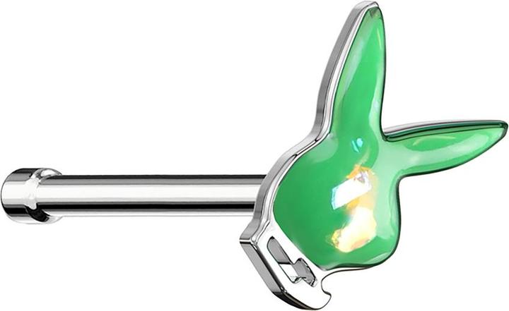 Star Piercing Ring silber gebürstet (ohne Messing, Chirurgenstahl 316L)