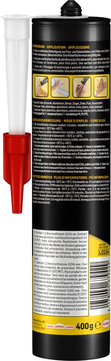 Image du produit Pattex Montage de l'adhésif Collage au lieu de perçage (400 g, 1 ml)
