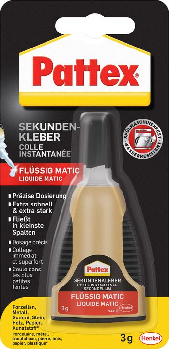 Produktbild Pattex Sekundenkleber Flüssig Matic (3 g, 3.10 ml)