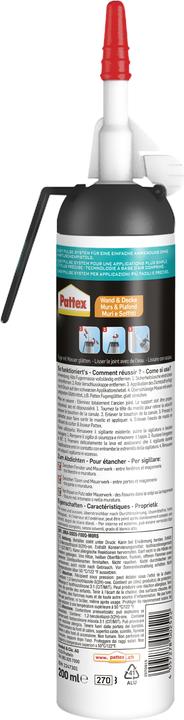 Produktbild Pattex Wand und Decke Acrylat (0.40 kg, Weiss, 200 ml)
