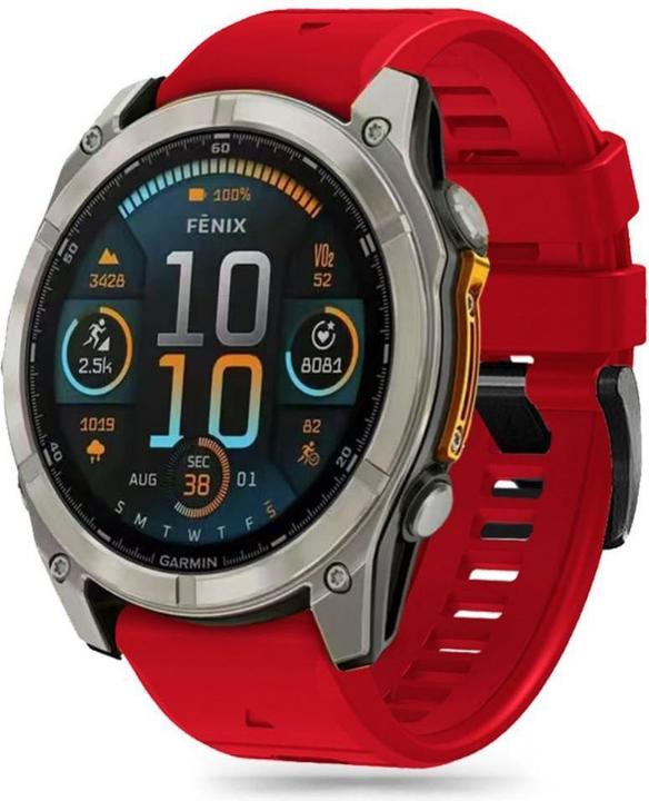 Produktbild Tech-Protect SILICONE LINE GARMIN FENIX 5X / 5X PLUS / 6X / 6X PRO / 7X / 8 (51 MM) RED