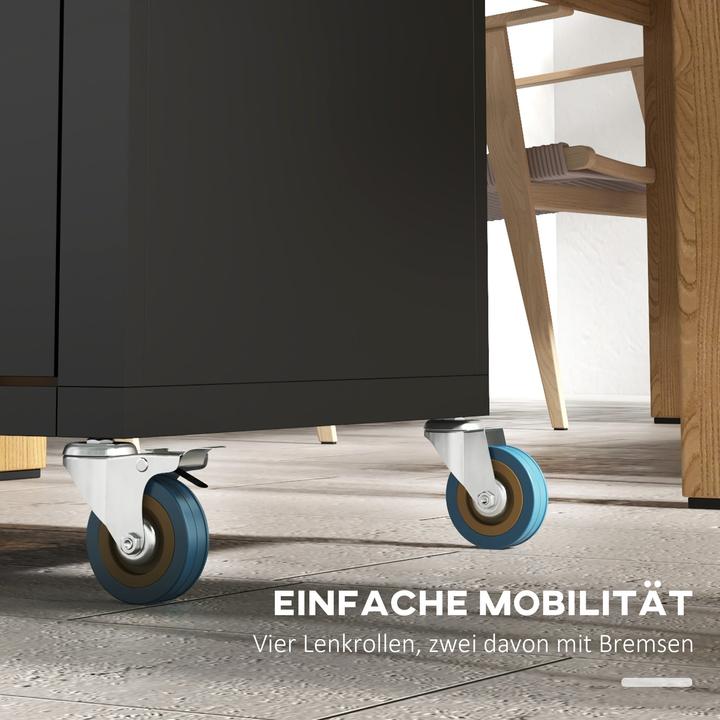 Image du produit Homcom Armoire de cuisine sur roulettes
