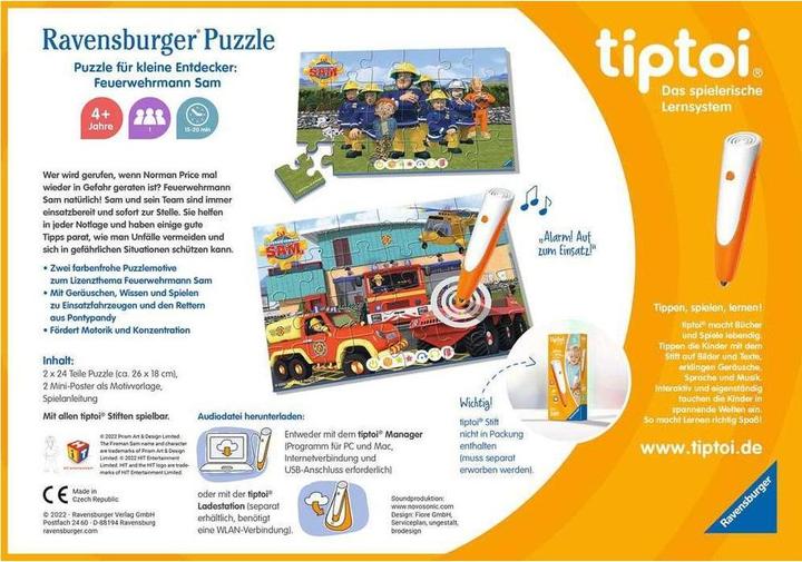Produktbild tiptoi Puzzle für kleine Entdecker: Feuerwehrmann Sam (Deutsch)