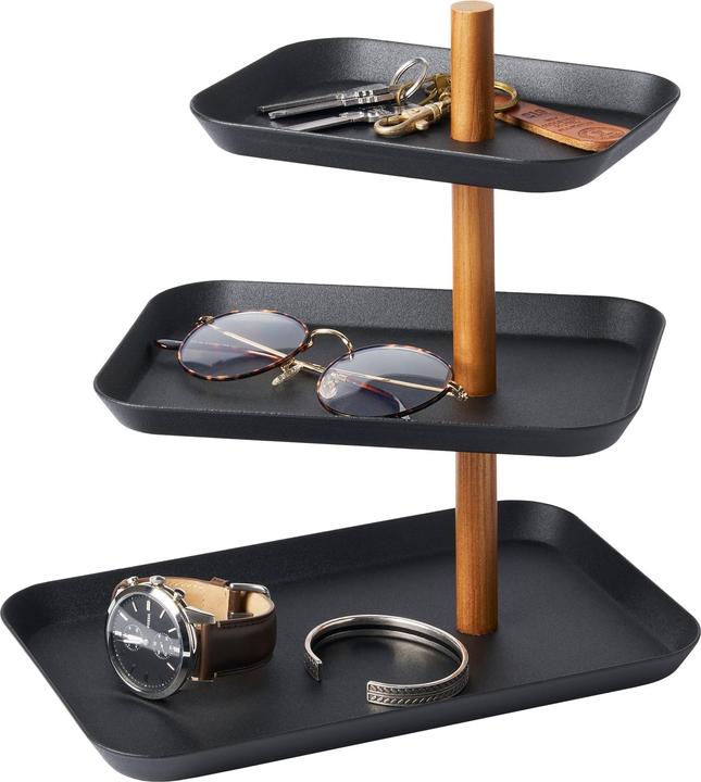 Actual product image Yamazaki 3-stöckiger Schmuckständer mit drehbaren Ablagen RIN
