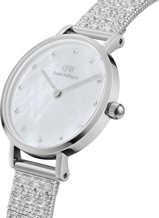 Immagine prodotto Daniel Wellington Classic Petite Lumine Pianoforte pressato Argento Bianco (Orologio da polso analogico, 28 mm)
