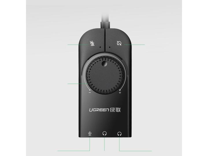 Produktbild Ugreen Externe USB Soundkarte mit Lautstärkeregler