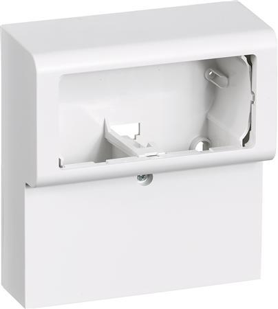 Produktbild LK Fuga® Paneelhalter Softline 2 Modul horizontal ohne Spleiss 49 mm tief, weiss.