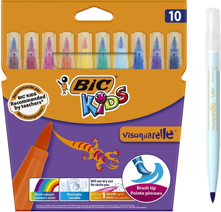 Actual product image Bic Kids Fibre-tip pens Visaquarelle (Multicoloured, 10 x)