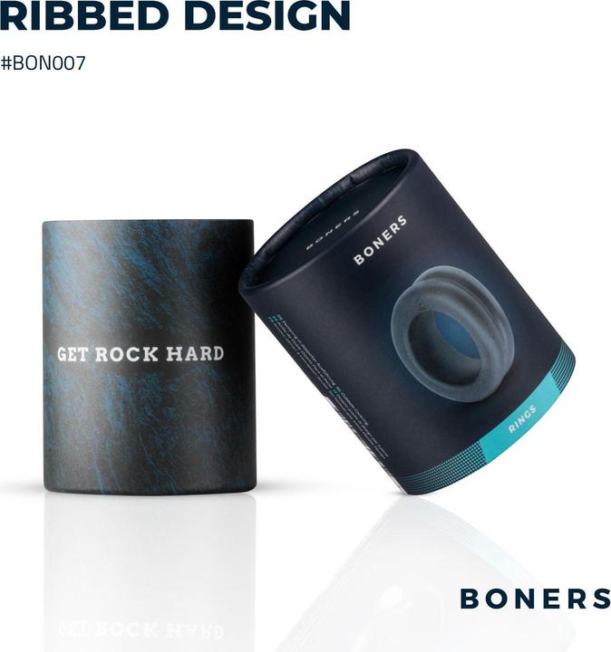 Produktbild Boners Ribbed Cock Ring (2 cm)