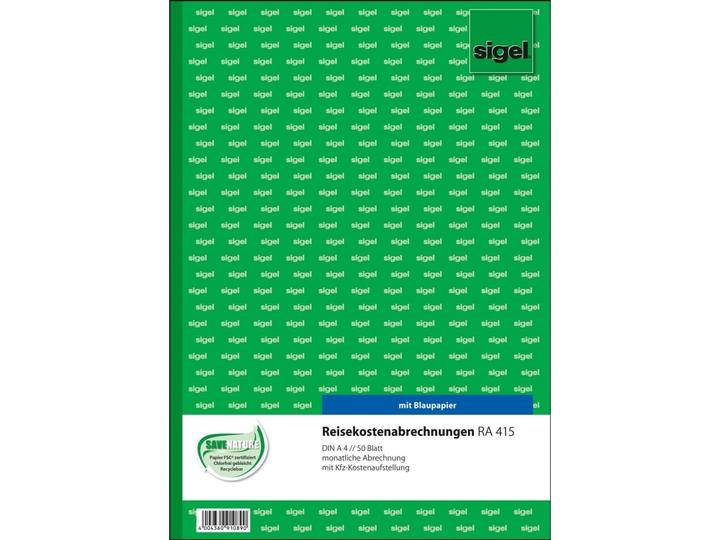 Actual product image Sigel Form book "Travel expense report", A4, 50 sheets (50 x)