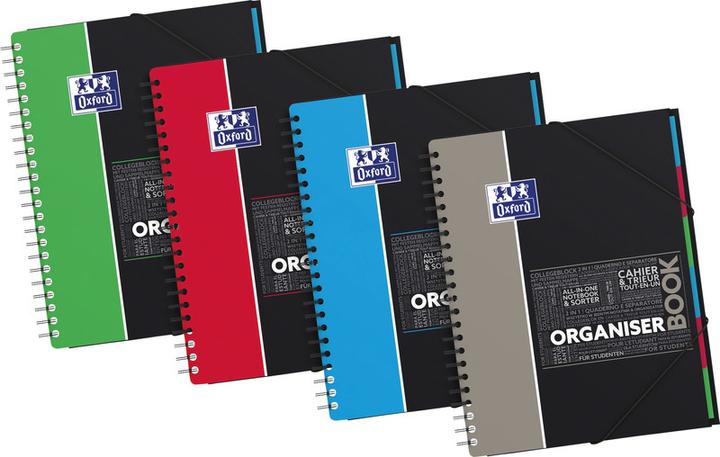 Actual product image Oxford Organiserbook (A4+, Checked, Hardcover)