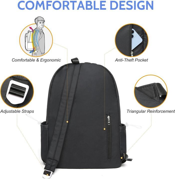 Actual product image Only-Bags.Store Backpack school teenager, school bag, daypack with laptop compartment, water-repellent school bag (24 l)